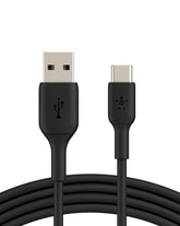 كابل شحن سريع من بيلكين، من نوع USB-C إلى USB-A، مصنوع من مادة PVC، بطول متر واحد - أسود