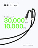 Belkin - Boost Charge USB-C to USB-A Braided Cable 1Meter - Black