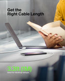 Belkin BoostCharge PVC USB-C Cable, USB-IF certified USB C to USB type C Fast Charging for iPhone 15, Samsung Galaxy S23, iPad, MacBook, Note, Pixel, more - 1m, 2pack, White