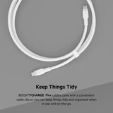 Belkin BoostCharge Flex silicone USB-C Cable, USB-IF certified USB C to USB type C Fast Charging for iPhone 15, Samsung Galaxy S23, iPad, MacBook, Note, Pixel, more - 1m, 2pack, Black/White