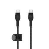 كابل شحن سريع من بيلكين، من نوع USB-C إلى USB-C، مضفر، بطول متر واحد - أسود