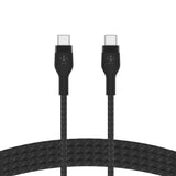 Belkin BoostCharge Pro Flex Braided USB-C to USB-C Charge & Sync Cable 1M| Fast Charge Power Delivery, Heavy Duty, for Apple MacBook Air/Pro, iPad Pro/Air/Mini, Samsung Galaxy S23/22 Ultra - Black