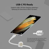 Belkin BoostCharge Pro Flex Braided USB-C to USB-C Charge & Sync Cable 1M| Fast Charge Power Delivery, Heavy Duty, for Apple MacBook Air/Pro, iPad Pro/Air/Mini, Samsung Galaxy S23/22 Ultra - White