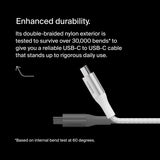 كابل شحن بيلكين بوسست تشارج PD 3.1 مضفر USB-C إلى USB-C بقدرة 240 واط وطول 1 متر