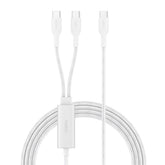 Belkin BoostCharge Pro 2-in-1 USB C to USB C Charger Cable 140W, Braided Dual Charging Cable - Fast-Charging Combo Cord with Smart Power Sharing for MacBook, iPhone, iPad, Samsung, Pixel, etc - White