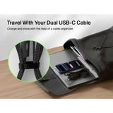 Belkin BoostCharge Pro 2-in-1 USB C to USB C Charger Cable 140W, Braided Dual Charging Cable - Fast-Charging Combo Cord with Smart Power Sharing for MacBook, iPhone, iPad, Samsung, Pixel, etc - Black