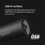Belkin Boost?Charge 30W Fast Car Charger, Compact Design w/USB-C Power Delivery Port, USB-C to Lightning Cable Included, Universal Compatibility for iPhone 14 Series, iPad, and More - Black
