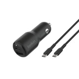 BELKIN Car Charger 42W 1 USB-C 30W 1 USB-A 12W Black