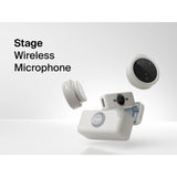 Belkin Stage Wireless Microphone, Dual Omnidirectional Mics with USB-C Receiver, 100m Range, 36H Battery, Noise Reduction, Magnetic Clip, for Content Creators & Vlogging - Sand