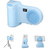 Belkin Stage Powergrip, Magnetic Wireless Charging Camera Grip 9300mAh, Power Bank w/Retractable USB C Cable, Bluetooth, Tripod Attachment, LCD Screen, Portable Charger for iPhone, Google Pixel, etc. - Blue