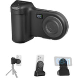 Belkin Stage Powergrip, Magnetic Wireless Charging Camera Grip 9300mAh, Power Bank w/Retractable USB C Cable, Bluetooth, Tripod Attachment, LCD Screen, Portable Charger for iPhone, Google Pixel, etc. - Gray