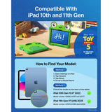 Belkin Disney Toy Story 5 Lilypad Case for iPad 10th/11th Gen (A16)| iPad case for Kids with Kickstand & Handle, Lightweigh Easy-grip, Shock Absorbing Drop Protection Case, Green