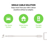 Belkin RockStar USB-C to 3.5mm Aux Cable| 3-Ft Audio Cable, PVC Jacket with Aluminum Heads, Heavy Duty, for iPhone 15, Samsung Galaxy S23, Z Fold, iPad, MacBook, Pixel, more - Black