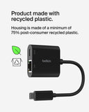 Belkin Connect USB-C to Ethernet Adapter 100W| Wired Internet Connection, Ultra Fast Charging, Browsing Streaming Gaming for iPhone 15, iPads, MacBooks, Android, Samsung, Surface, PC, Laptops - Black