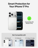 جراب بيلكين ذو الغطاء المانع للانزلاق لهاتف آيفون 17 برو، لون وردي شفاف