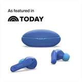 Belkin SOUNDFORM NANO True Wireless Earbuds for KIDS - Bluetooth In-Ear KID FRIENDLY w/ Volume Limiter & Touch Control, 24HRS Battery, for Apple iPhone/iPad, Samsung/Huawei, Tablets & Laptops - Blue