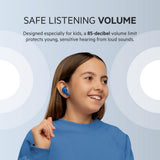 Belkin SOUNDFORM NANO True Wireless Earbuds for KIDS - Bluetooth In-Ear KID FRIENDLY w/ Volume Limiter & Touch Control, 24HRS Battery, for Apple iPhone/iPad, Samsung/Huawei, Tablets & Laptops - Blue