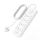 Belkin 8-Outlet Surge Protector w/ Dual USB-C Ports 30W| 2meters Cable Length, 900 Joules Protection, PD Fast Charge, Heavy Duty Chord, w/ Switch & LED Indicator, - UK 3-Pin