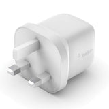 Belkin BOOSTCHARGE USB-PD GaN Wall Charger 30W (USB-C Fast Charger for Apple iPhone 12, 11 Pro Max/11 Pro/XR/XS MAX/X/8/8 Plus, MacBook Air/ Macbook Pro, iPad Pro, Pixel, Galaxy, & more) - White