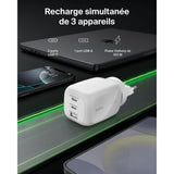 Belkin BoostCharge Pro 3-Port GaN Wall Charger 100W + Travel Adapters | PD Fast Charger, Compact Wall Charger w/ International Plugs,for iPhone, Samsung, iPad, Tablets, MacBook and USB-C Devices