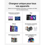 Belkin BoostCharge Pro 3-Port GaN Wall Charger 100W + Travel Adapters | PD Fast Charger, Compact Wall Charger w/ International Plugs,for iPhone, Samsung, iPad, Tablets, MacBook and USB-C Devices