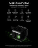 Belkin BoostCharge Pro Dual USB-C GaN Wall Charger 50W | 2-Port USB-C, PD 3.1 PPS, Foldable Prongs, for MacBooks, Laptops, Tablets, Smartphones, USB-C Devices, Black