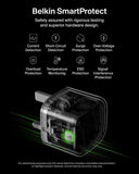 Belkin BoostCharge Pro Dual USB-C GaN Wall Charger 50W | 2-Port USB-C, PD 3.1 PPS, Foldable Prongs, for MacBooks, Laptops, Tablets, Smartphones, USB-C Devices, White