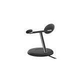 Belkin BoostCharge Pro 3-in-1 Wireless Charging Stand with Qi2 15W, iPhone, Apple Watch and AirPods Charger, with EU Plug, Black
