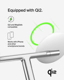 Belkin BoostCharge Pro 3-in-1 Wireless Charging Stand with Qi2 15W, iPhone, Apple Watch and AirPods Charger, with EU Plug, White
