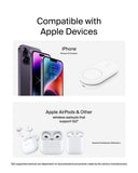 Belkin BoostCharge 2-in-1 Foldable Wireless Charger, Qi2 15W Magnetic iPhone & AirPods Charging Stand with USB-C Cable and 36W Power Supply, White