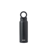 RINGO Water Bottle + Free Magnetic Booster Ring| Stainless Steel Hydration Bottle w/ Integrated MagSafe Phone Mount, 12Hrs Hot/24Hrs Cold, BPA-Free, Works w/ All Devices Android & iOS - Black 24Oz