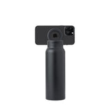 RINGO Water Bottle + Free Magnetic Booster Ring| Stainless Steel Hydration Bottle w/ Integrated MagSafe Phone Mount, 12Hrs Hot/24Hrs Cold, BPA-Free, Works w/ All Devices Android & iOS - Black 24Oz