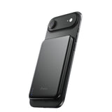 BMX SolidSafe™ Air 5K Magnetic Power Bank| Slim 6.8mm Semi-Solid Qi2, TSA Flight Approved, 15W/20W Wireless/Wired, USB-C Fast Charging, for iPhone 18/17/16/15 MagSafe Phones & Cases - Black