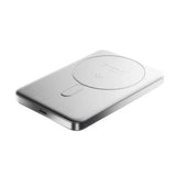 BMX SolidSafe™ Air 10K Magnetic Power Bank| Slim 13mm Semi-Solid Qi2.2 TSA Flight Approved, 15W/30W Wireless/Wired, USB-C Fast Charging for iPhone 18/17/16/15 MagSafe Phones & Cases - Silver