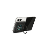 BMX SolidSafe™ Duo 5K Magnetic Power Bank| Semi-Solid Qi2, TSA Flight Approved, 15W/20W Wireless/Wired, Built-in Ring Stand, for iPhone Duo 18/17/16/15 MagSafe Phones & Cases - Black