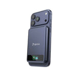 BMX SolidSafe™ 5K Magnetic Power Bank| Solid State Technology, Safe and Efficient, TSA Flight Approved, 15W/20W Wireless/Wired, USB-C Fast Charging, Info Display, Compact & Lightweight - Blue