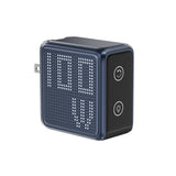 BMX GaNsta 100W Laptop World Charger | GaN Fast Charger, Pixel Display, Multi-Port USB-C Charging with Travel Adapters, for MacBook Pro/Air, Laptops, 2-in-1, Tablets, Smartphones, Headphones, Blue