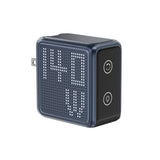 BMX GaNsta 140W Laptop World Charger | GaN Fast Charger, Pixel Display, Multi-Port USB-C Charging with Travel Adapters, for MacBook Pro/Air, Laptops, 2-in-1, Tablets, Smartphones, Headphones, Blue