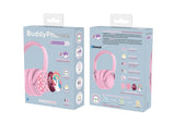 BUDDYPHONES ComosFun Active Noise Cancellation Wireless Bluetooth Headphone for Kid - Pink