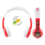 BuddyPhones - Explore Foldable Headphones with Mic - Red