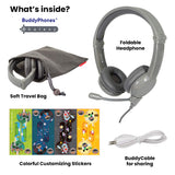BUDDYPHONES Galaxy Gaming Headphones - Grey