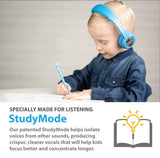 BUDDYPHONES PLAY Plus Wireless Bluetooth Headphones for Kids - Cool Blue