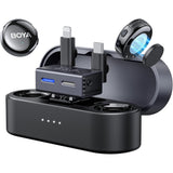 BOYA BOYALINK 3 Wireless Lavalier Microphone for iPhone/Android/Camera/PC/Tablets,AI Noise Cancellation,48kHz/24Bit Studio Sound,APP Control,984ft 30h Battery with Charging Case for Vlogging Interview