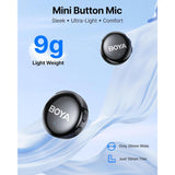 BOYA BOYALINK 3 Wireless Lavalier Microphone for iPhone/Android/Camera/PC/Tablets,AI Noise Cancellation,48kHz/24Bit Studio Sound,APP Control,984ft 30h Battery with Charging Case for Vlogging Interview