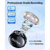 BOYA BOYALINK 3 Wireless Lavalier Microphone for iPhone/Android/Camera/PC/Tablets,AI Noise Cancellation,48kHz/24Bit Studio Sound,APP Control,984ft 30h Battery with Charging Case for Vlogging Interview