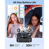 BOYA BOYALINK 3 Wireless Lavalier Microphone for iPhone/Android/Camera/PC/Tablets,AI Noise Cancellation,48kHz/24Bit Studio Sound,APP Control,984ft 30h Battery with Charging Case for Vlogging Interview