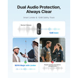 BOYA Magic Wireless Mini Microphones for iPhone/Android/PC/Camera, 4 Form-in-1 Mic, 7g Lightweight,AI Noise Reduction, 48kHz/24bit,APP Control, 328ft Range,Microphone for Recording(Stand not included)