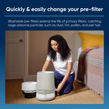 BLUEAIR Pre-filter| Genuine Prefilter Fabric Cover for Blue 3350i Air Purifier, Easy to Clean and Washable - Beige
