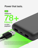 Belkin BOOSTCHARGE 20K Power Bank - Fast Charge 3 Ports (USB-C 1x, USB-A 2x) for Apple iPhone 14/13/12/11/XR/XS/X/8/7/6 Pro Max Plus Mini, iPad Pro/Air/Mini, Airpods & other USB-C Devices - Black