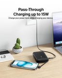 BELKIN BoostCharge Power Bank 10K with Integrated USB-C Cable| Portable Dual Fast Charger, Smart Protect, 1x USB-C port, for iPhone 16/15, iPads, Airpods, Galaxy SA25/24, USB-C Devices- Black
